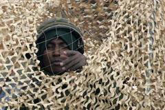 Palestinský voják v Hebronu