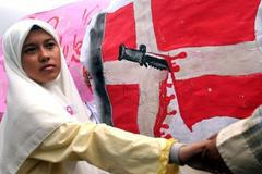 dánsko, karikatury, protesty