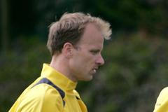 Dennis Bergkamp na tréninku Arsenalu