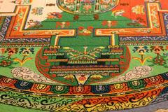 Detail z dokončené mandaly