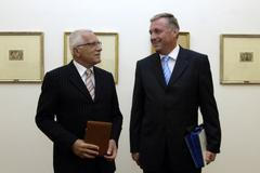 Mirek Topolánek u Václava Klause