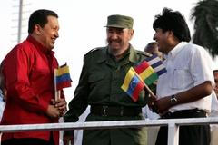 Chavez, Castro a Morales