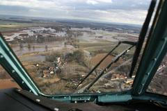 Rozlité Labe na Pardubicku