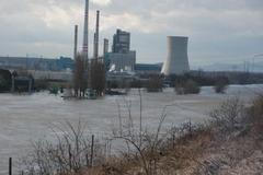 Povodně - Elektrárna Mělník