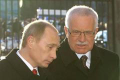 Prezident Vladimír Putin a Václav Klaus
