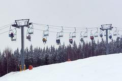 Lyžařský vlek na Svatém Petru ve Špindlerově Mlýně