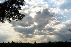 Mraky nad středními Čechami