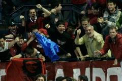 Hráči Osasuny slaví gól