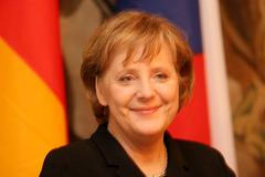 Angela Merkelová na tiskové konferenci