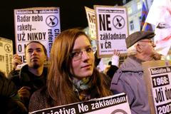 Demonstrace proti americkému radaru