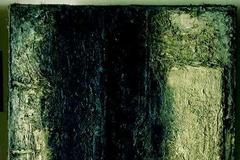 Zdeněk Beran: Zánik obrazu (Bez názvu II), 1960, asambláž, kombinovaná technika, plátno, 100 x 75 cm