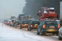 Dopravní zácpa na Černém mostě