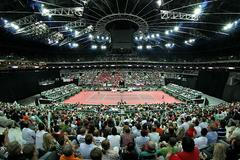 Zaplněná Sazka Arena při daviscupovém utkání