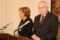 Angela Merkelová a Václav Klaus na tiskové konferenci