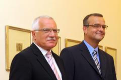 Miroslav Kalousek s prezidentem Klausem