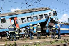 Srážka vlaků na nádraží v Čerčanech