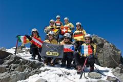 Mladé horolezkyně na Piz Bernina