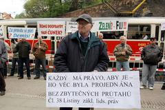 Demonstrace na podporu Jiřího Čunka