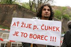 Demonstrace na podporu Jiřího Čunka