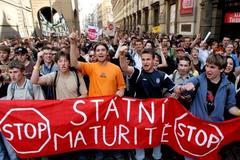 Demonstrace studentů