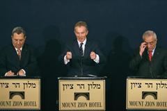 Barak, Blair a Fajád