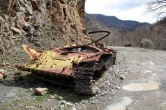 Zbytky azerbajdžánského tanku