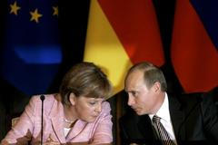 Putin a Merkelová po skončení summitu EU-Rusko