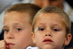 Slavného tatínka Beckhama sledovaly i jeho děti