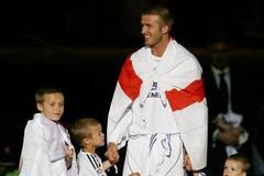 David Beckham slaví se svými ratolestmi
