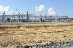 Stavba továrny Hyundai v Nošovicích