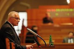 Prezident Václav Klaus promluvil k Senátu