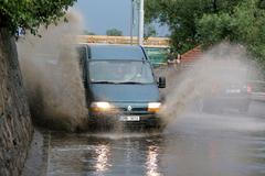 Silný déšť v Praze