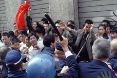 Demonstrace v milánské čínské čtvrti