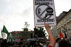 Demonstrace KSČM proti Bushovi a radaru
