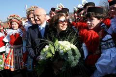 Vlčnov, jízda králů, kroje, prezident, Klaus, Klausová, Livie