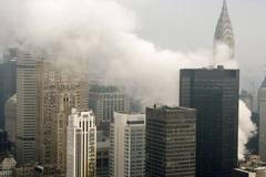 Pohled na místo výbuchu parovodu: New York měl strach z teroristů