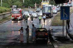 Silný déšť v Praze