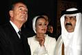 Francouzský prezident Jacques Chirac s katarským emírem Sáním