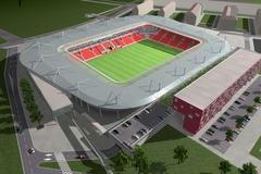 Slavistický stadion z ptačí perspektivy