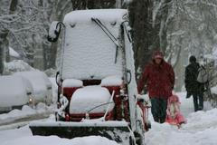 Sněhové závěje v Rakousku