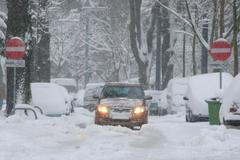 Sněhové závěje v Rakousku