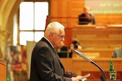 Prezident Václav Klaus promluvil k senátu