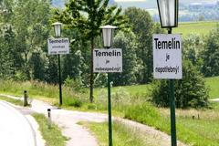 Stop Temelín: cedule za hranicemi