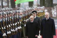 Rusko Bělorusko Putin Lukašenko