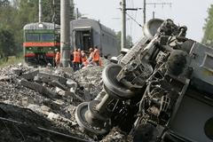 Výbuch vlaku v Rusku