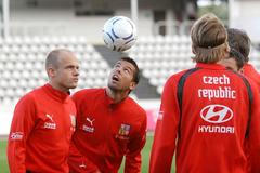 Trénink reprezentace před utkáním se San Marinem