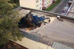 Bruntál - pád střechy kina