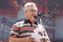 Demonstrace odborářů na Václavském náměstí v Praze