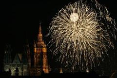 Novoroční ohňostroj v Praze