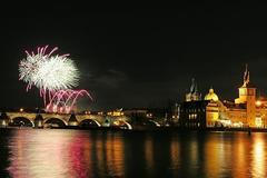 Novoroční ohňostroj v Praze